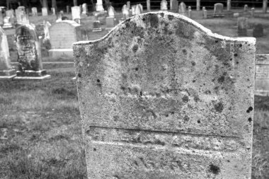 Siyah ve beyaz mezarlıkta