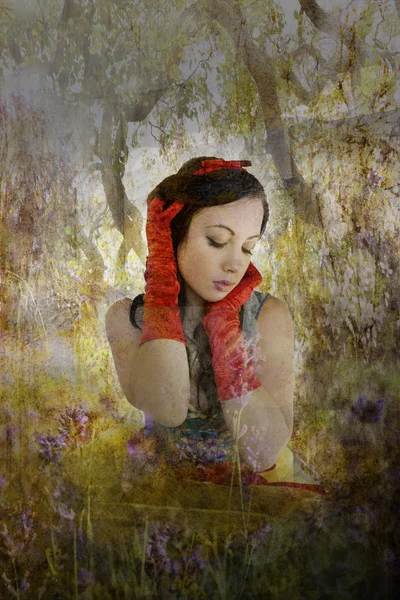 Snow White photo illustration — Stock Photo, Image