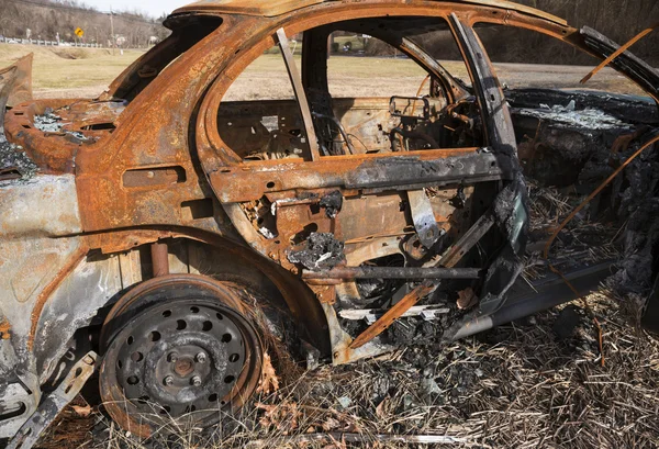 Car destroyed by fire — Stock Photo, Image