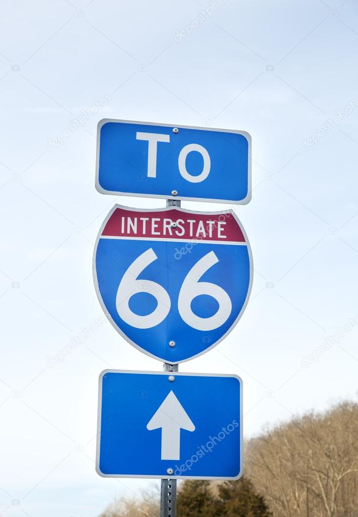 Route 66 sign in Virginia