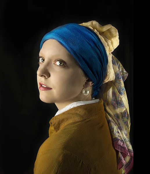 Girl with a Pearl Earring — Stock Photo, Image