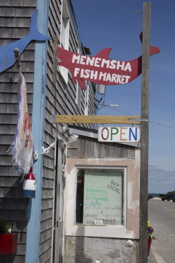 Menemsha balık pazarı işareti