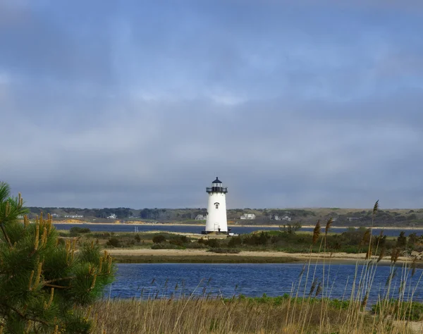 Edgartown гавань світла, ма — стокове фото