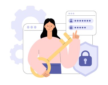 Kişisel veri koruması. Siber güvenlik. Doğrulama konsepti. Hesap girişi ve parola doğrulaması. Kullanıcı tanımlama teknolojisi. Düz vektör