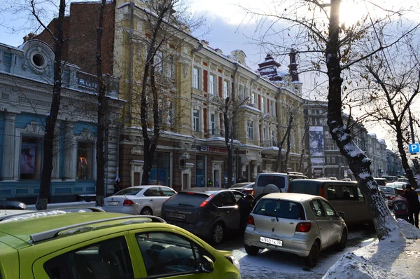 De straat van Karl Marx. Irkutsk stad. — Stockfoto