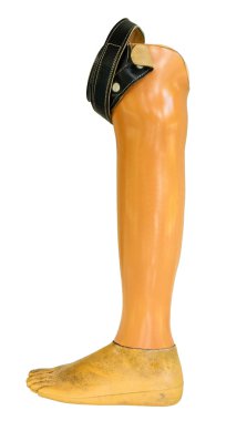 Protez bacak beyaz bir arka plan üzerinde izole