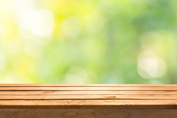 Soyut doğa arka masada boş ahşap güverte.