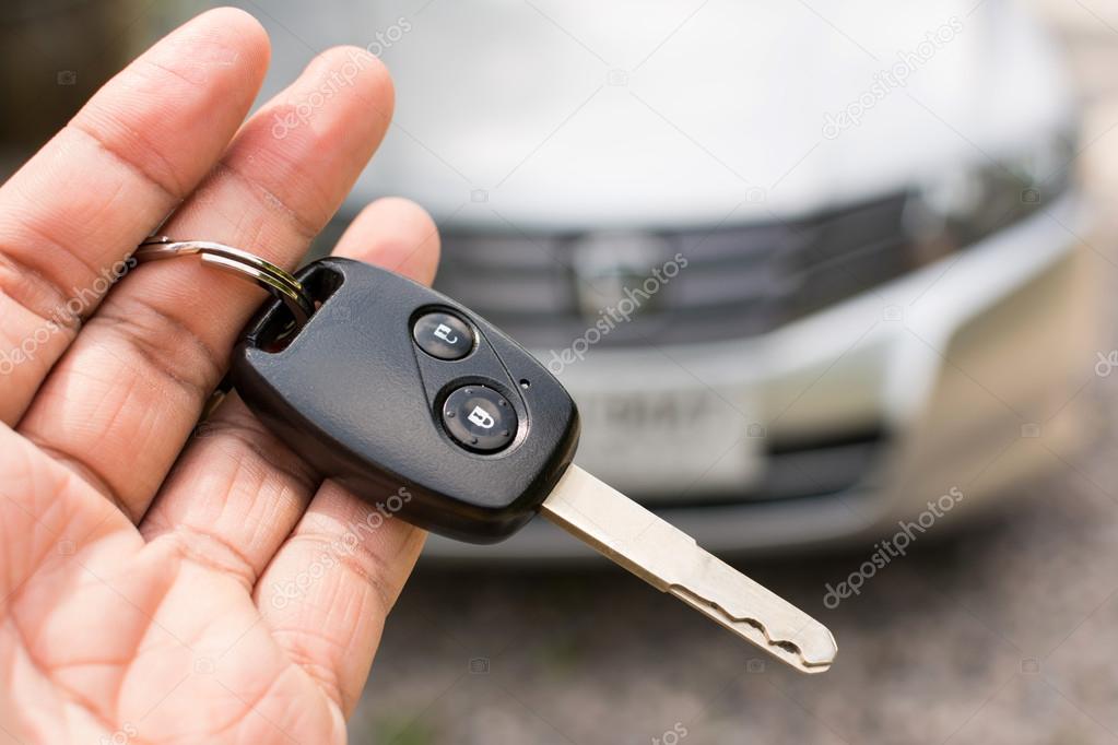 Car key in hand