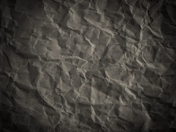 Papier froissé texture fond avec effet noir et blanc — Photo