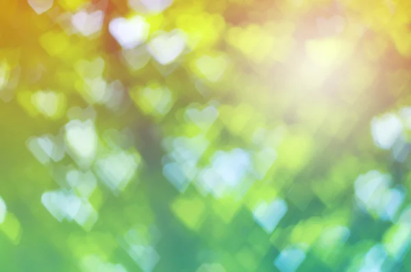 yeşil kalp bokeh arka ışık plan vintage Renk tonlu