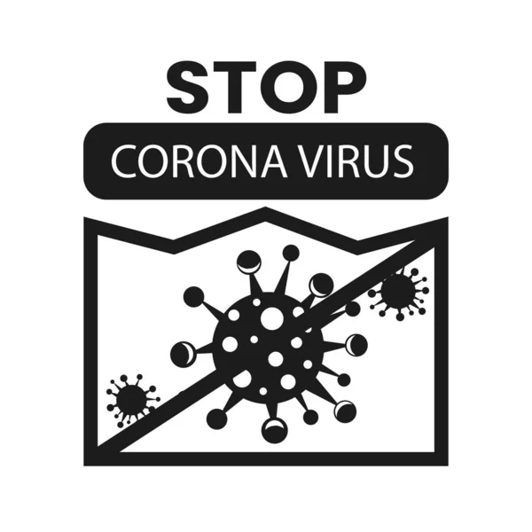 Icono de infografía por Coronavirus. El agente causal de una infección respiratoria. Cartel pandémico de bacterias. Logo signo aislado fondo blanco. — Archivo Imágenes Vectoriales