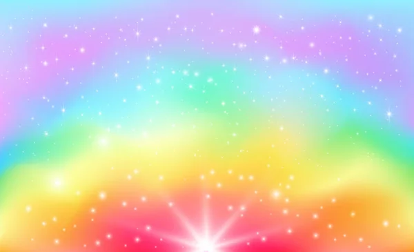 Fondo de arco iris con estrellas para princesa linda. — Archivo Imágenes Vectoriales