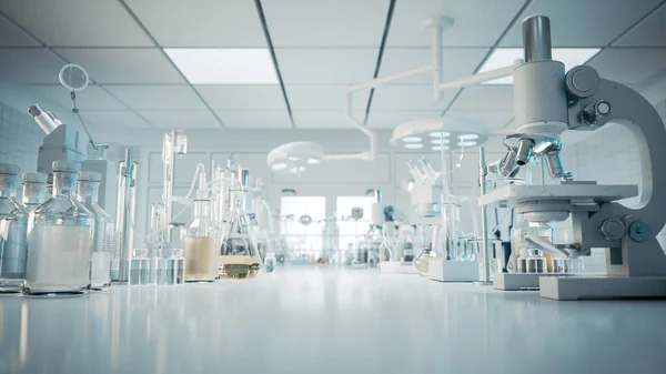 Kimyasal Laboratuvar Camları Laboratuvar Ekipmanları Fiziksel Kimya Laboratuarı Ekipmanları Aşı — Stok fotoğraf