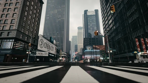 Des Rues Vides Pendant Une Pandémie Manhattan Pendant Pandémie Covid — Photo