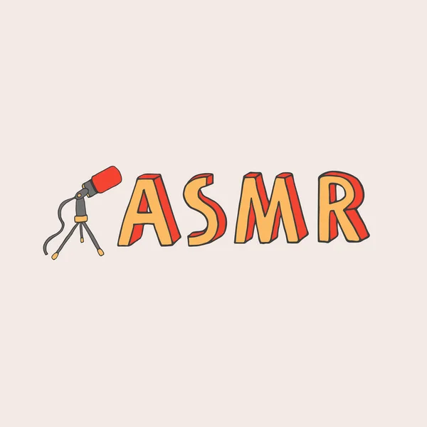 Эмблема ASMR — стоковый вектор