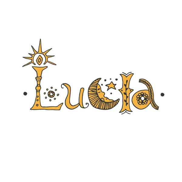 Svatá Lucie Day písmo — Stockový vektor