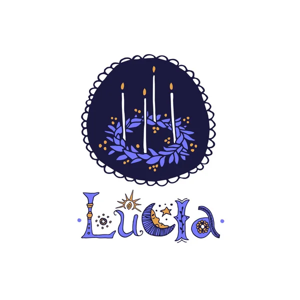 Concepto de celebración del Día de Santa Lucía — Vector de stock