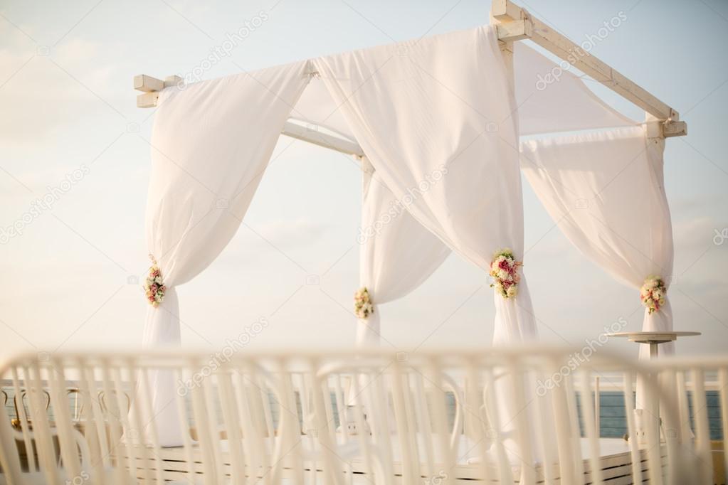 White wedding canopy