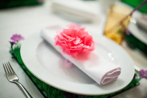 Decorated Festive table — Stock Photo, Image