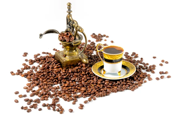 Türk Kahve değirmeni ve fasulye