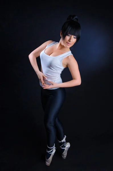 Girl Practicing Ballet — Stock Photo, Image