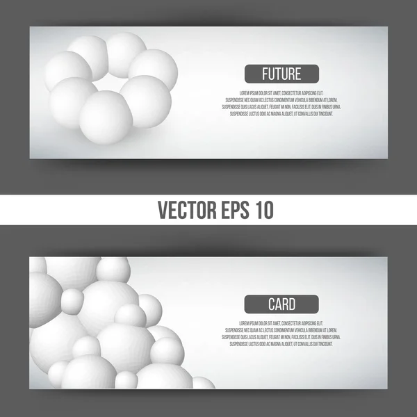 Ilustrație vectorială EPS 10. Fundal abstract 3D cu elemente de design geometric. Design vectorial Carte de vizită, antet, broșură, banner . — Vector de stoc