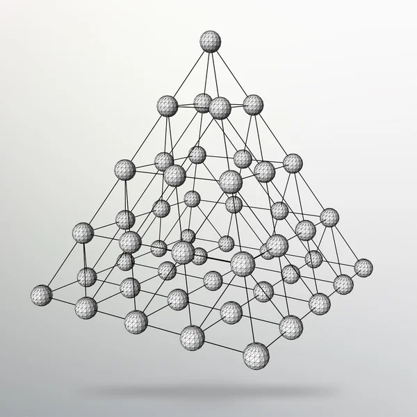 Üçgen geometrik arka plan. Soyut 3d kaotik piramit. Vektör İllüstrasyon Eps10.