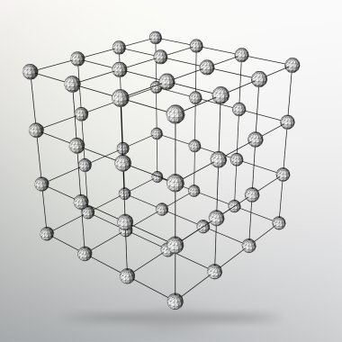 Yaratıcı kavramı vektör arka plan geometrik şekiller - küp. Tasarım stili Antet ve broşür iş için. EPS 10 vektör çizim.