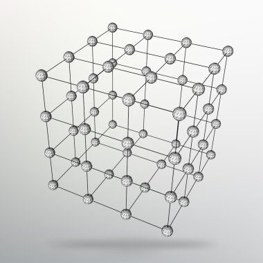Yaratıcı kavramı vektör arka plan geometrik şekiller - küp. Tasarım stili Antet ve broşür iş için. EPS 10 vektör çizim.
