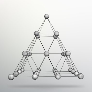 Üçgen geometrik arka plan. Soyut 3d piramit. Vektör İllüstrasyon Eps10.