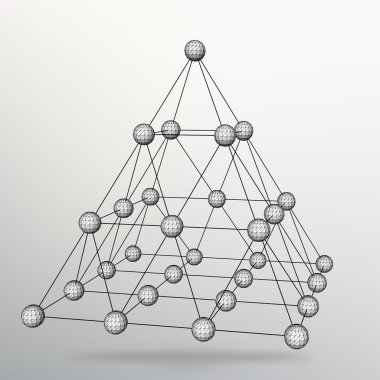 Üçgen geometrik arka plan. Soyut 3d piramit. Vektör İllüstrasyon Eps10.