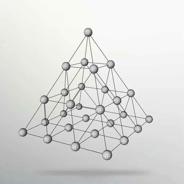 Triangel geometrisk bakgrund. Abstrakt 3D Pyramid. Vektor illustration Eps10. — Stock vektor