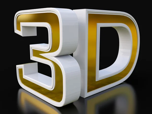 3d 技术徽标 — 图库照片
