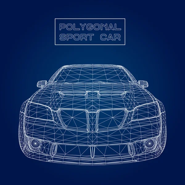 Абстрактна креативна концепція векторний фон 3d моделі автомобіля. спортивний автомобіль . — стоковий вектор