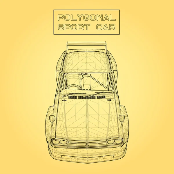 Streszczenie Kreatywna koncepcja wektor tła modelu 3d samochodu. Samochód sportowy. — Wektor stockowy