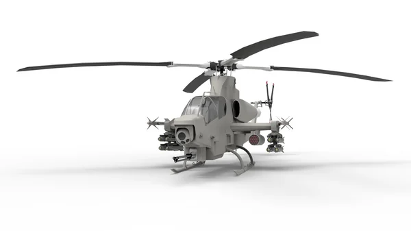 Helicóptero militar moderno em pé no chão . — Fotografia de Stock