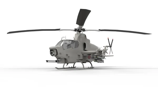 Современный военный вертолет стоит на земле . — стоковое фото