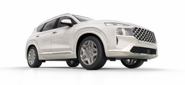 Beyaz arka planda büyük şehir beyazları kesişiyor. 3d oluşturma