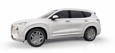 Beyaz arka planda büyük şehir beyazları kesişiyor. 3d oluşturma