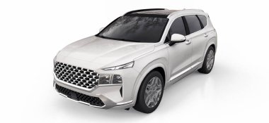 Beyaz arka planda büyük şehir beyazları kesişiyor. 3d oluşturma