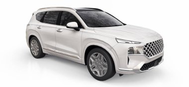 Beyaz arka planda büyük şehir beyazları kesişiyor. 3d oluşturma