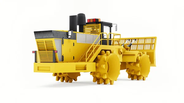 Garbage Compactor Machine Landfills Special Type Industrial Bulldozer Working Landfills — Stock Photo, Image