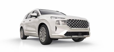 Beyaz arka planda büyük şehir beyazları kesişiyor. 3d oluşturma