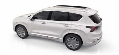 Beyaz arka planda büyük şehir beyazları kesişiyor. 3d oluşturma