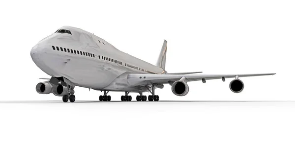 Μεγάλα Επιβατικά Αεροσκάφη Μεγάλης Χωρητικότητας Για Μεγάλες Διατλαντικές Πτήσεις Λευκό — Φωτογραφία Αρχείου