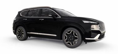 Beyaz arka planda büyük şehir kesişen siyah renk. 3d oluşturma