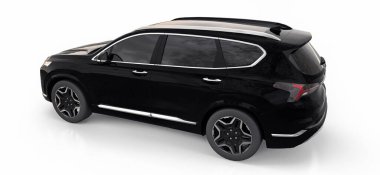 Beyaz arka planda büyük şehir kesişen siyah renk. 3d oluşturma