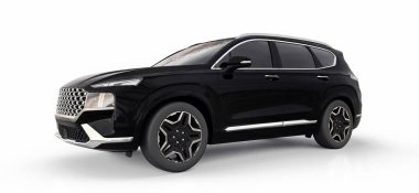 Beyaz arka planda büyük şehir kesişen siyah renk. 3d oluşturma