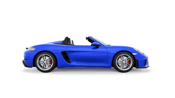 Tula Venäjä Maaliskuu 2021 Porsche 718 Spider 2017 Sininen Urheiluauto — kuvapankkivalokuva