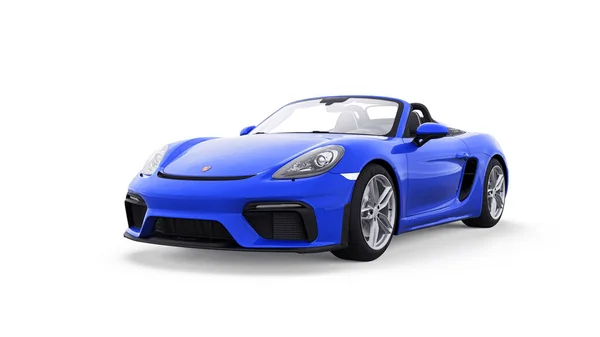 Τούλα Ρωσία Μαρτίου 2021 Porsche 718 Spider 2017 Blue Sports — Φωτογραφία Αρχείου